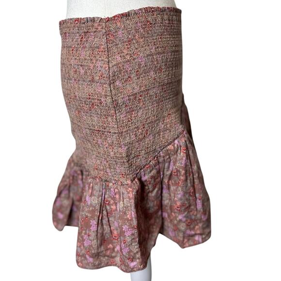 LoveShackFancy Anguilla Floral Skirt in Warm Taupe Sienna - Picture 8 of 11